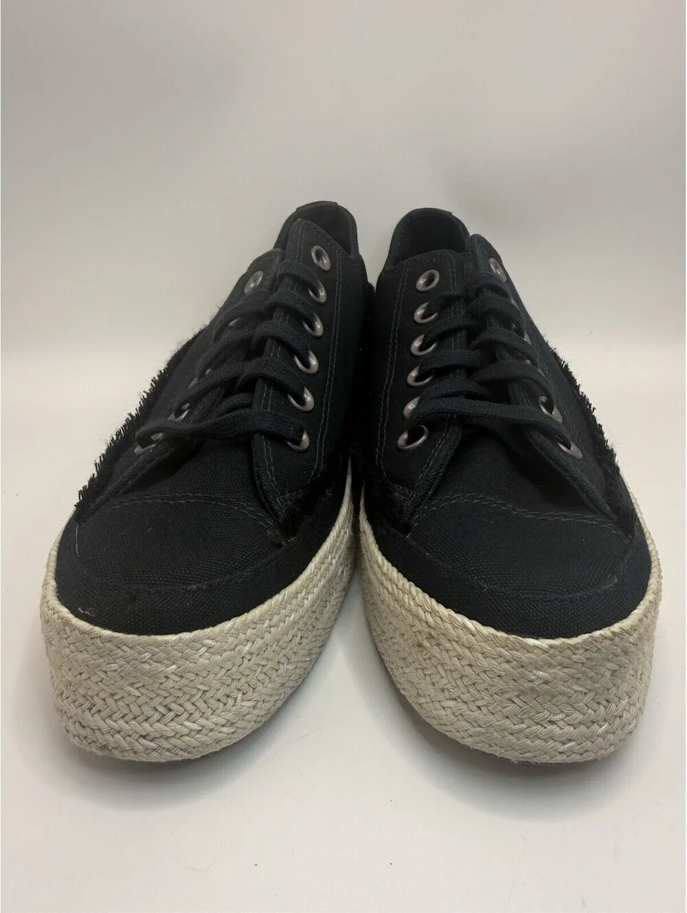 Converse Women’s Shoes Size 7 Black Platform Espadrille Sneakers Canvas NWOB